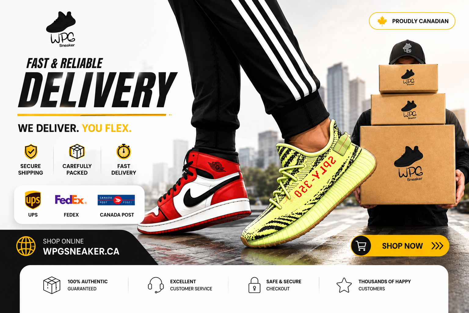 WPG Sneaker fast and reliable delivery across Canada